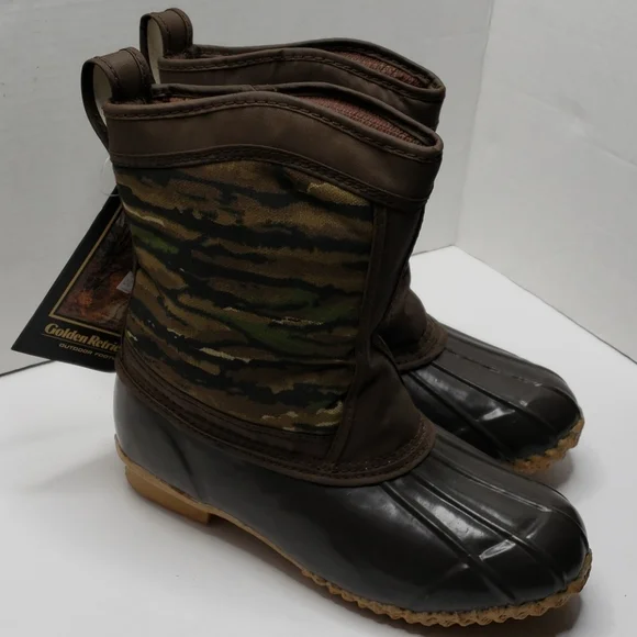 Golden Retriever Thinsulate Camo Duck Boots Sz. 6 - Picture 2 of 11